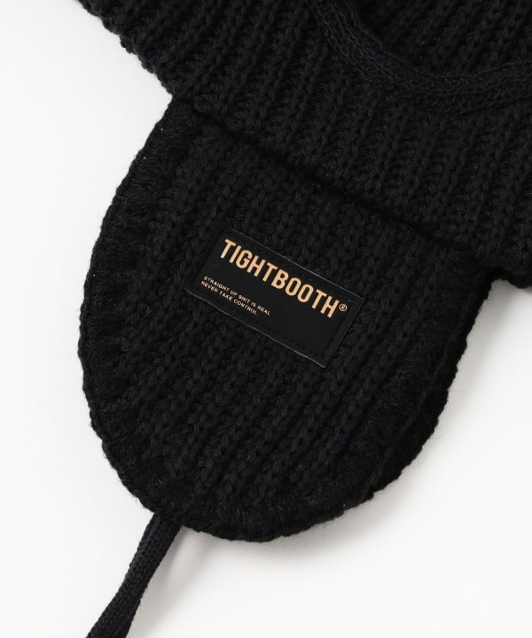 ［美品］TIGHTBOOTH / 耳付き ビーニー フライトニットキャップ 黒 BEAMS JAPAN（ビームス ジャパン）TIGHTBOOTH PRODUCTION / FLIGHT