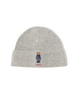 POLO RALPH LAUREN / SOLID DENIM BEAR BEANIE