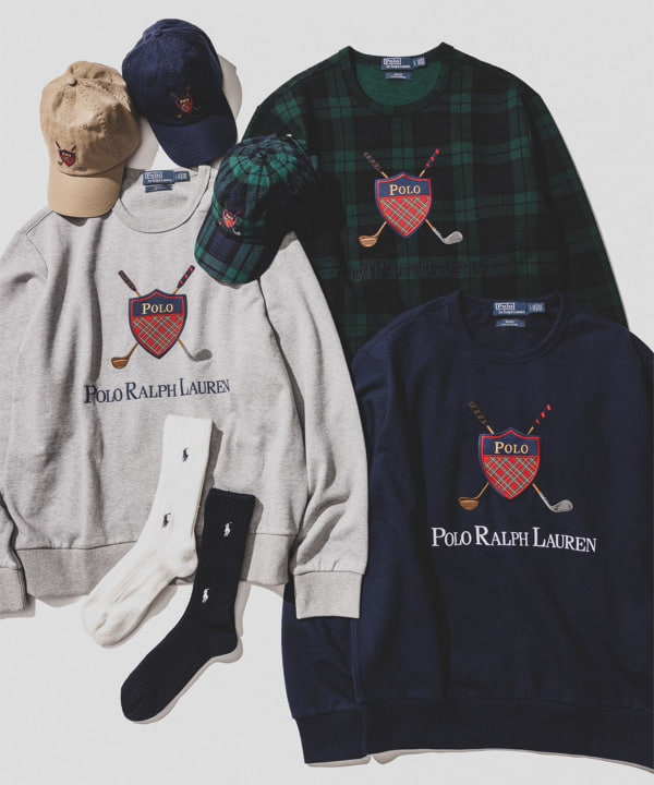 ビームス別注　ポロラルフローレン　スウェットシャツ　Mサイズ　キャップ　セット BEAMS（ビームス）〈MENS〉【別注】POLO RALPH LAUREN / CAP