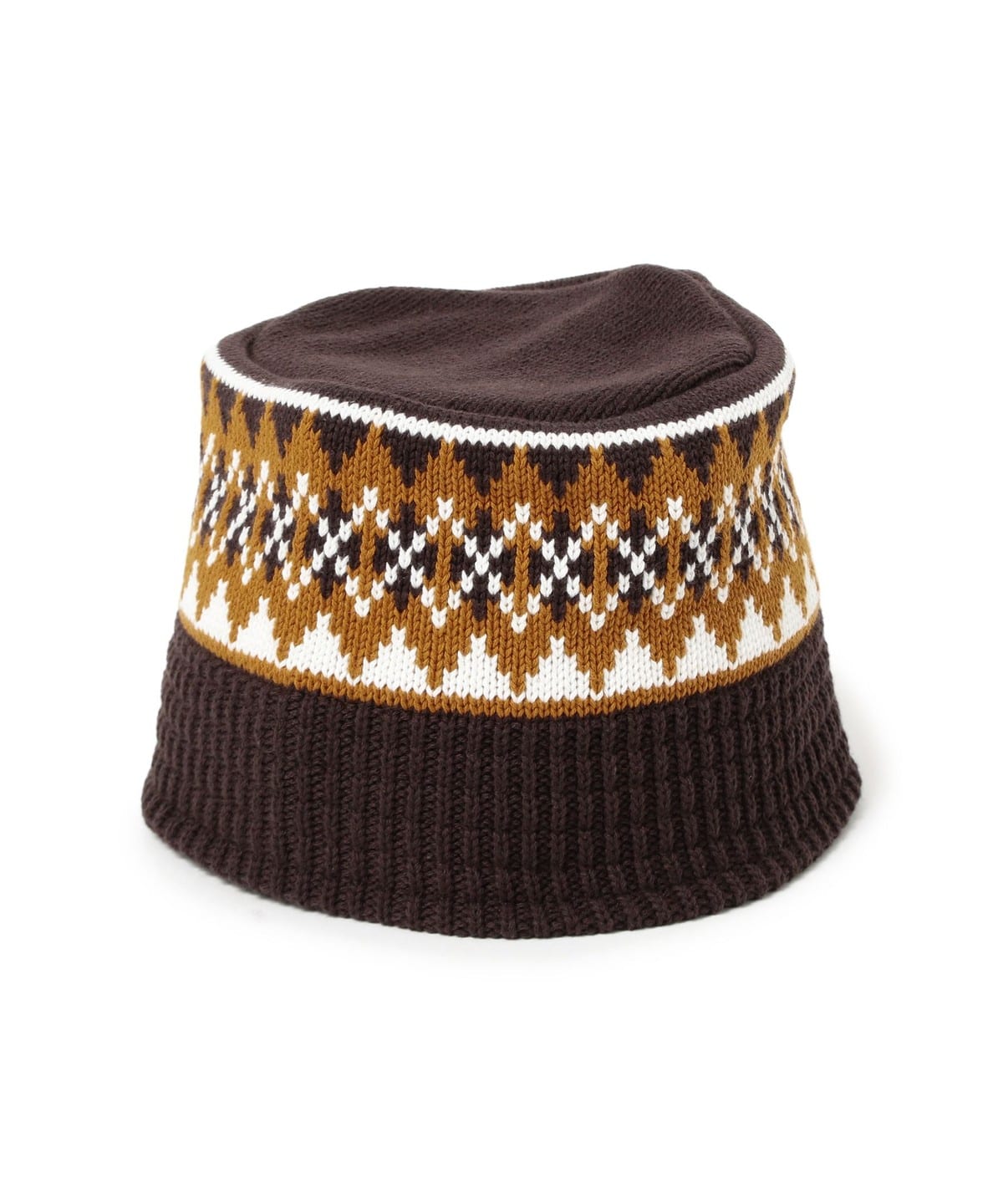 BEAMS（ビームス）ダイア ジャカード ニット バケットハット（帽子