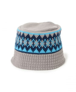 ダイア ジャカード ニット バケットハット