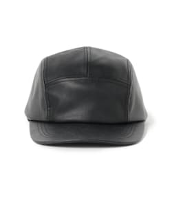 ▲BEAMS / レザー 5パネルキャップ