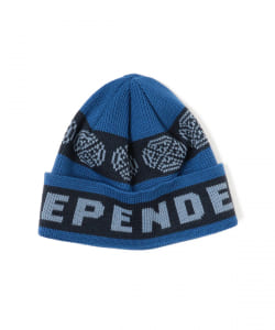 ▲INDEPENDENT / Woven Crosses Fold Over Beanie