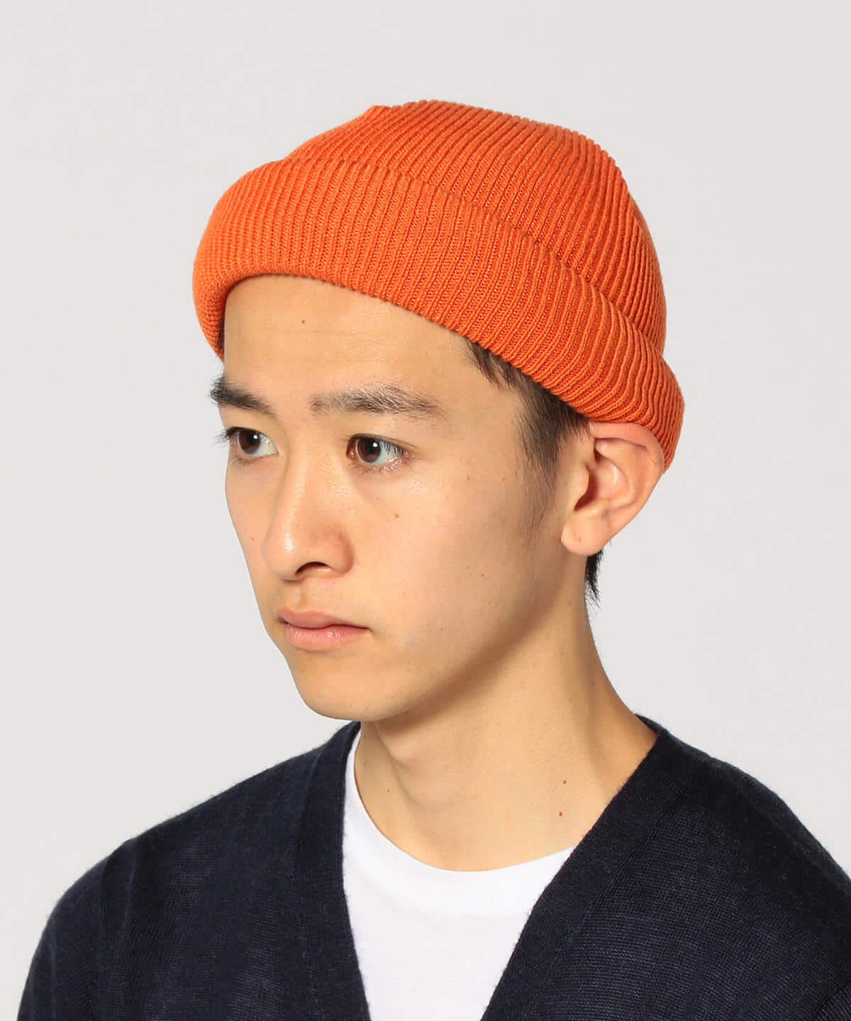 beams ビームス ロゴ ニット帽 オレンジ | chicshabu.com