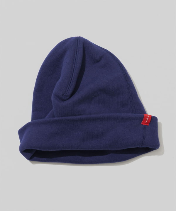 【未使用】ループウィラー× BEAMS JAPAN 別注フードマフラーPネイビー 濃紺