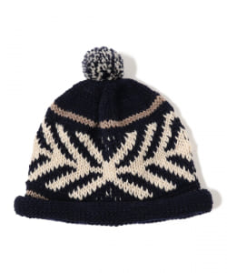 ▲cableami × BEAMS / 別注 Jacquard Bon Bon Knit Cap