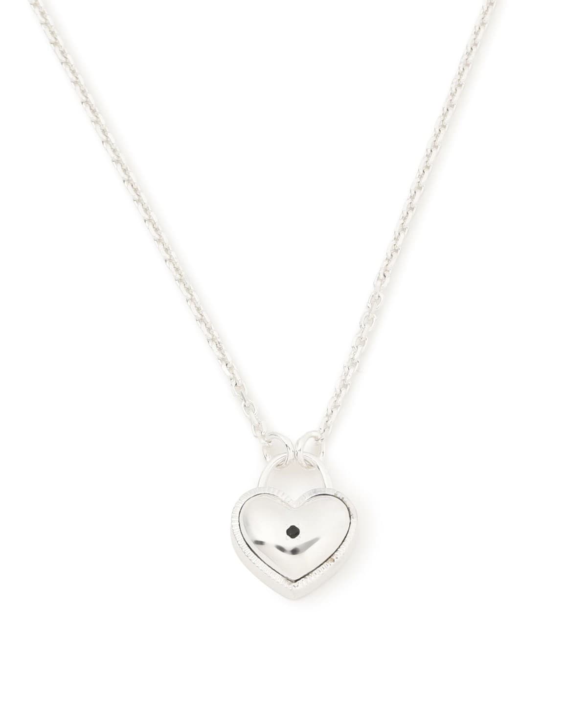 Taiga Igari / Heart Padlock Necklace With Onyx S アクセサリー MEN Silver×Onyx ONE SIZE Taiga Igari / Heart Padlock Necklace With Onyx S アクセサリー MEN Silver×Onyx ONE SIZE