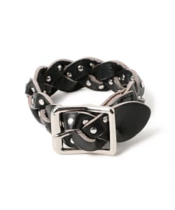 FUTURE ARCHIVE /.LEATHER STUDS BANGLE