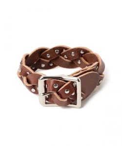 FUTURE ARCHIVE /.LEATHER STUDS BANGLE