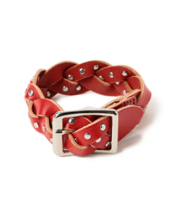 FUTURE ARCHIVE /.LEATHER STUDS BANGLE