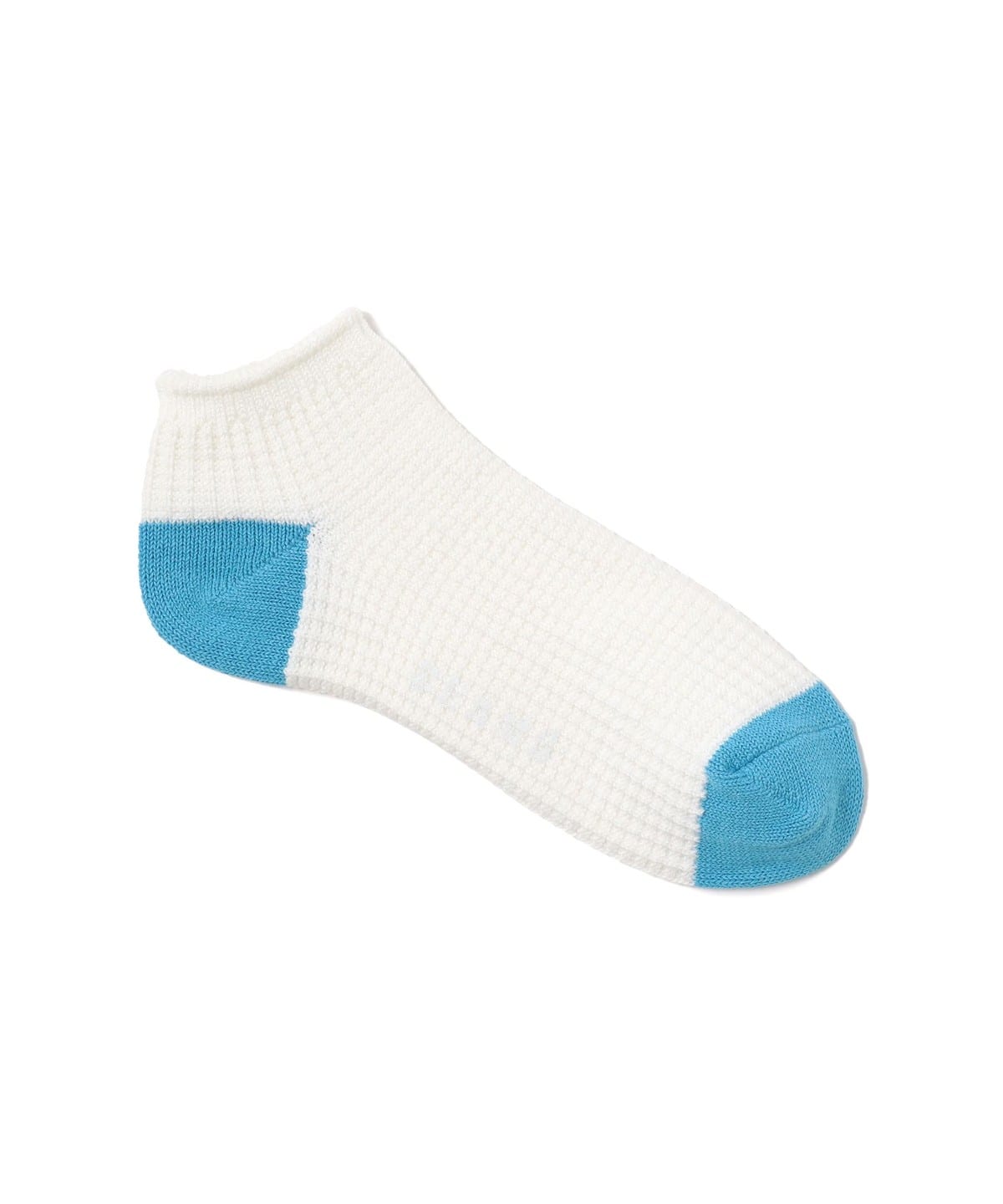 2トーン ワッフル アンクル ソックス レッグウェア MEN WHITE FREE 2トーン ワッフル アンクル ソックス レッグウェア MEN WHITE FREE