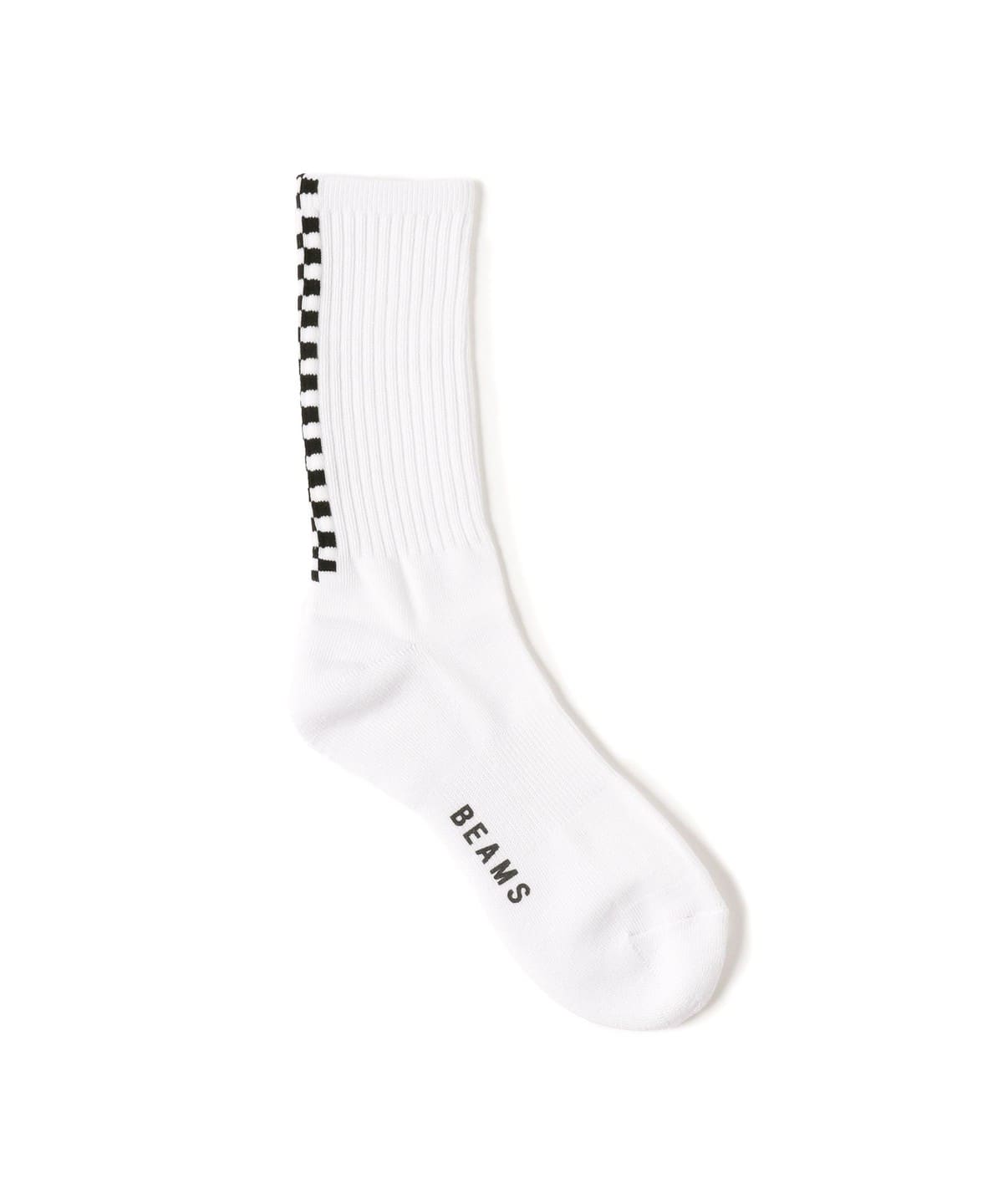 チェックライン ソックス レッグウェア MEN WHITE ONE SIZE チェックライン ソックス レッグウェア MEN WHITE ONE SIZE