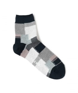 パッチワーク クォーター ソックス