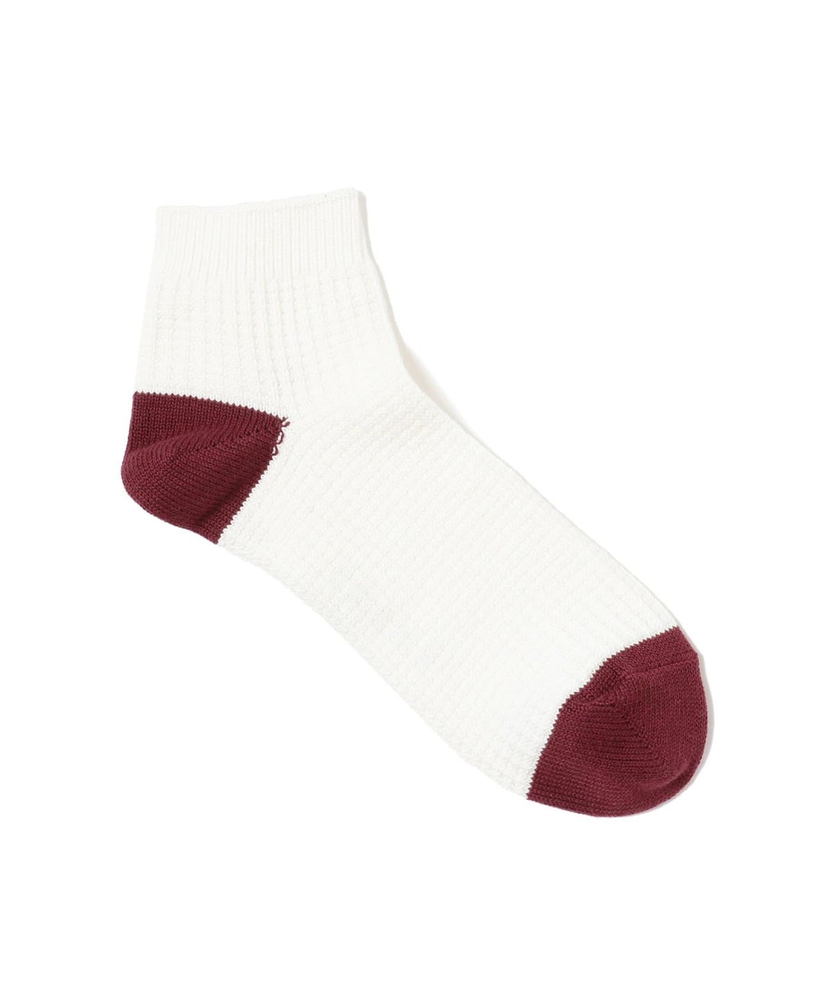 2トーン ワッフル ミドル ソックス レッグウェア MEN WHITE ONE SIZE 2トーン ワッフル ミドル ソックス レッグウェア MEN WHITE ONE SIZE