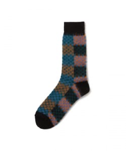 チェック クルー ソックス