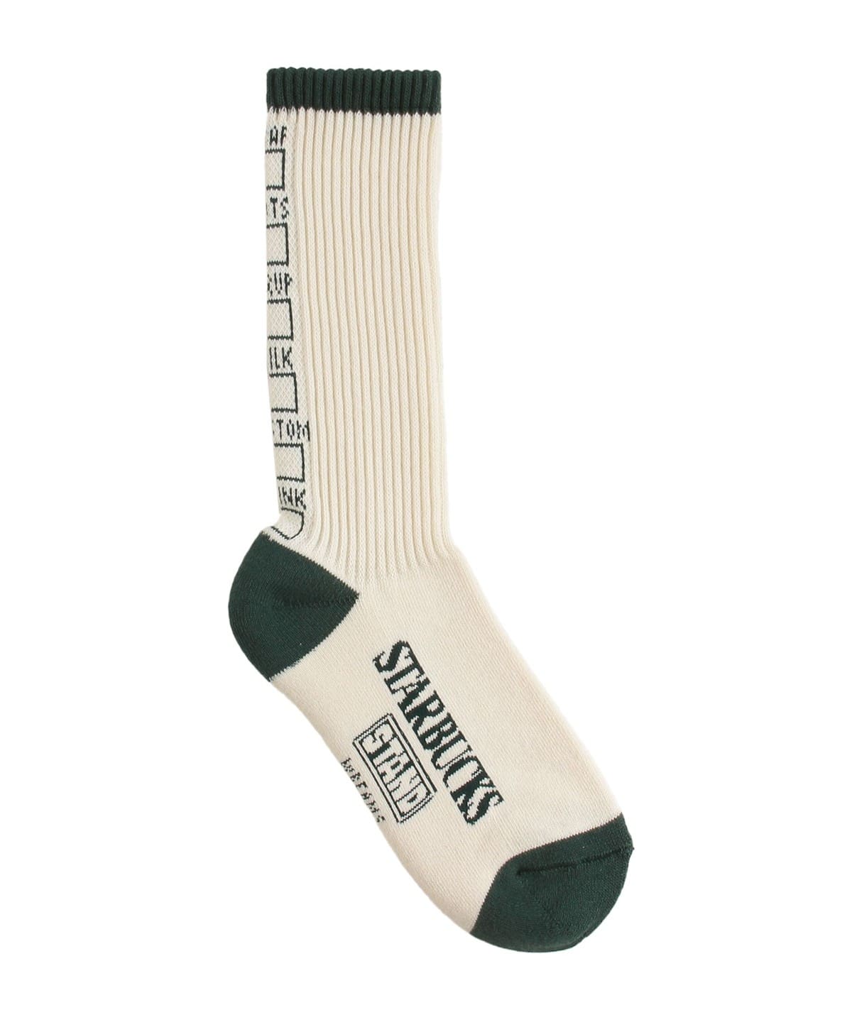 【ショップ限定商品】STARBUCKS STAND by BEAMS ビームス / DRINK-ID ソックス レッグウェア MEN WHITE S 【ショップ限定商品】STARBUCKS STAND by BEAMS ビームス / DRINK-ID ソックス レッグウェア MEN WHITE S