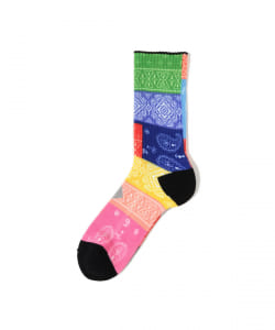 ▲ROSTER SOX × BEAMS / 別注 バンダナ パッチワーク ソックス