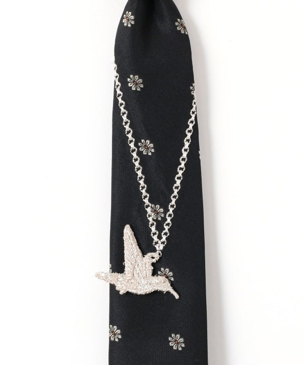 DAIRIKU / "Humming Bird"Embroidary Flower Tie