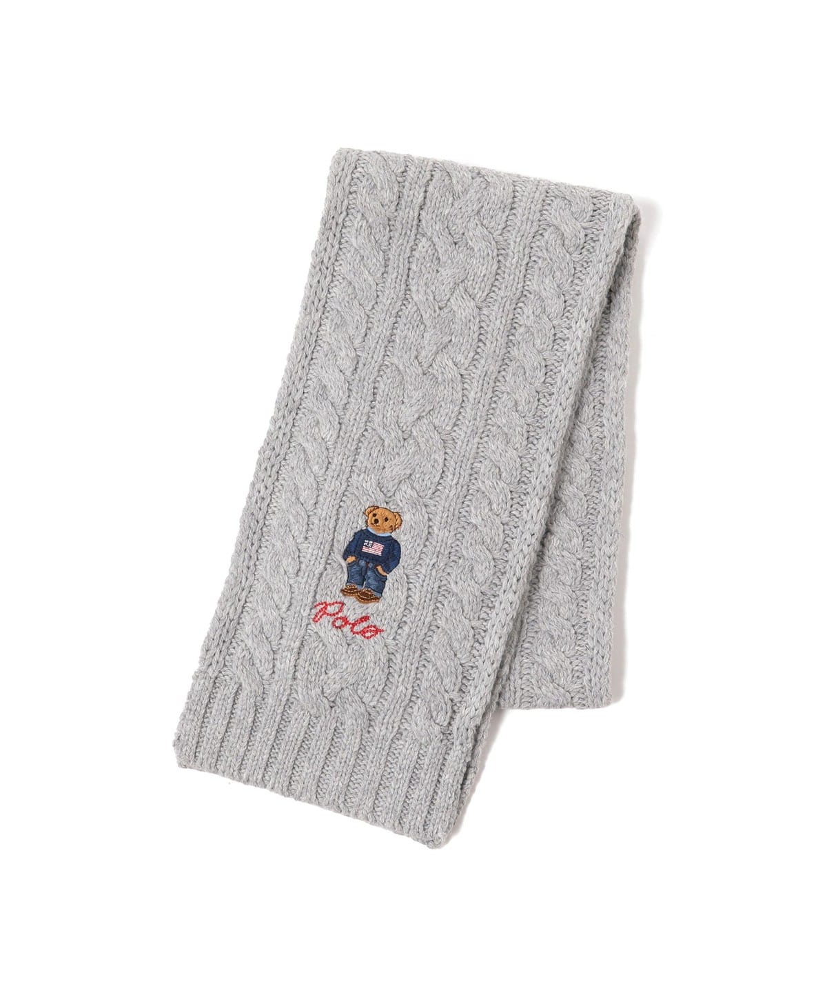 BEAMS POLO RALPH LAUREN / Polo Bear 绞花针织围巾 (时尚BEAMS围巾