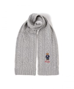 ▲POLO RALPH LAUREN / Polo Bear Cable-Knit Scarf
