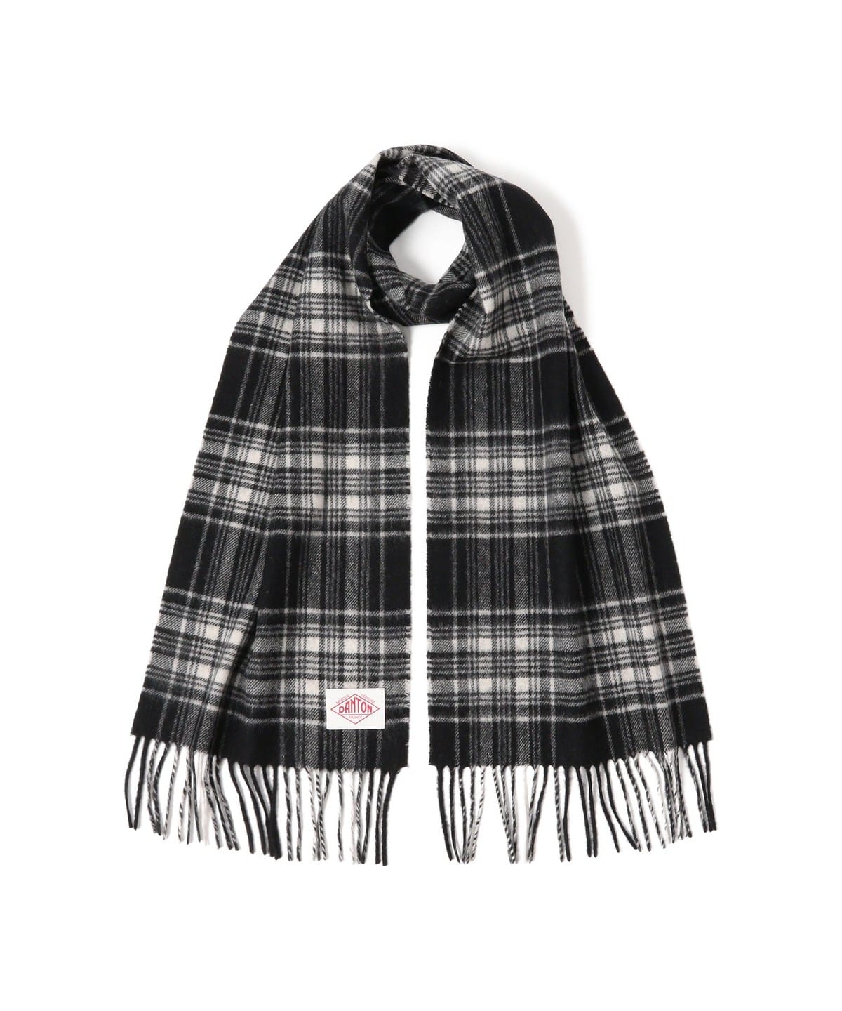 DANTON ダントン / WOOL CASHMERE MUFFLER ファッション雑貨 MEN BLACK CHECK ONE SIZE DANTON ダントン / WOOL CASHMERE MUFFLER ファッション雑貨 MEN BLACK CHECK ONE SIZE