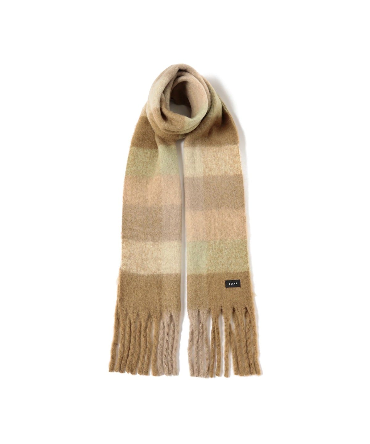ビッグ シャギー マフラー ファッション雑貨 MEN MINT×BROWN ONE SIZE ビッグ シャギー マフラー ファッション雑貨 MEN MINT×BROWN ONE SIZE