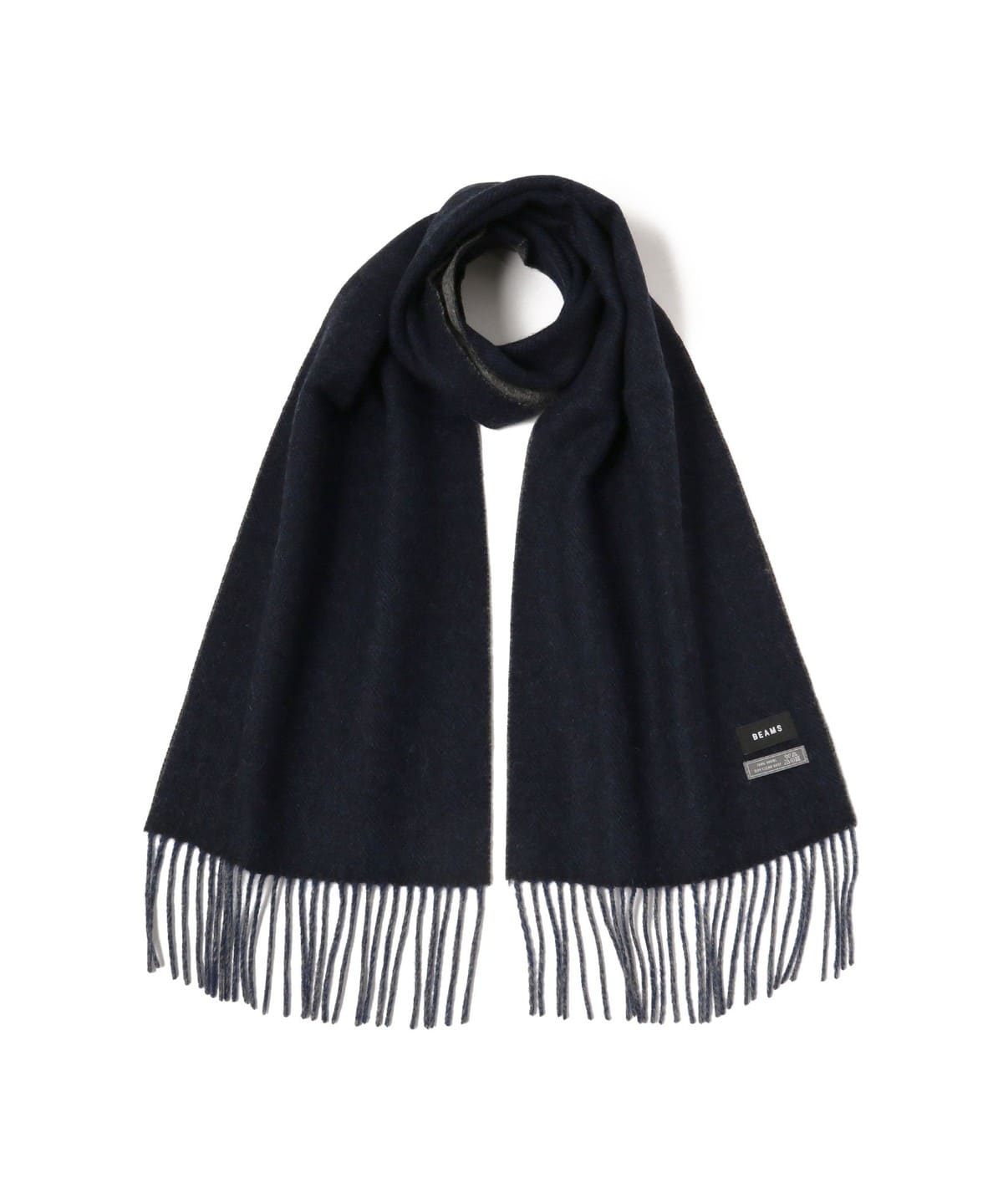 ヘリンボーン リバーシブル マフラー ファッション雑貨 MEN NAVY×GRY ONE SIZE ヘリンボーン リバーシブル マフラー ファッション雑貨 MEN NAVY×GRY ONE SIZE