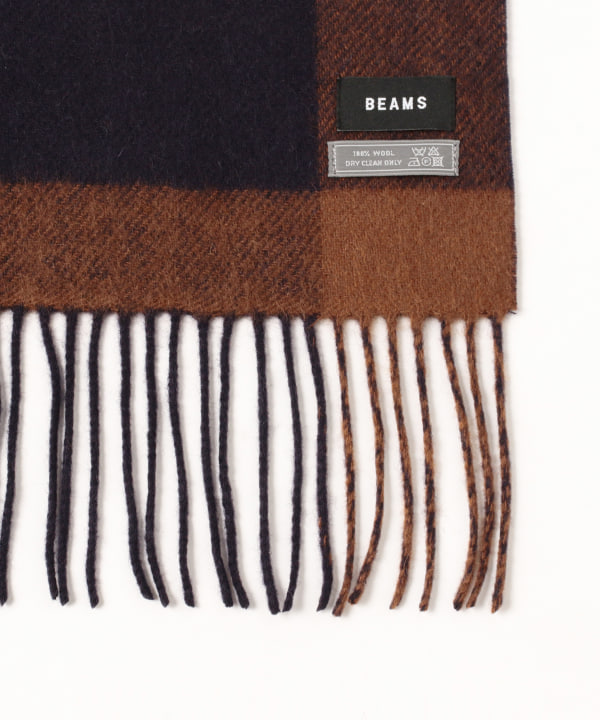 BEAMS(ビームス)パネルチェック マフラー(ファッション雑貨 BEAMS(ビームス)パネルチェック マフラー(ファッション雑貨