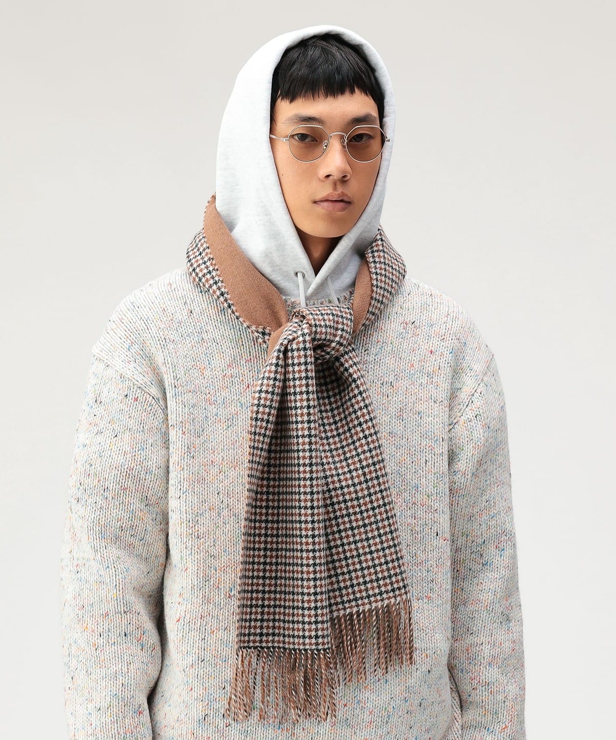 BEAMS（ビームス）カシミヤ リバーシブル マフラー（ファッション雑貨