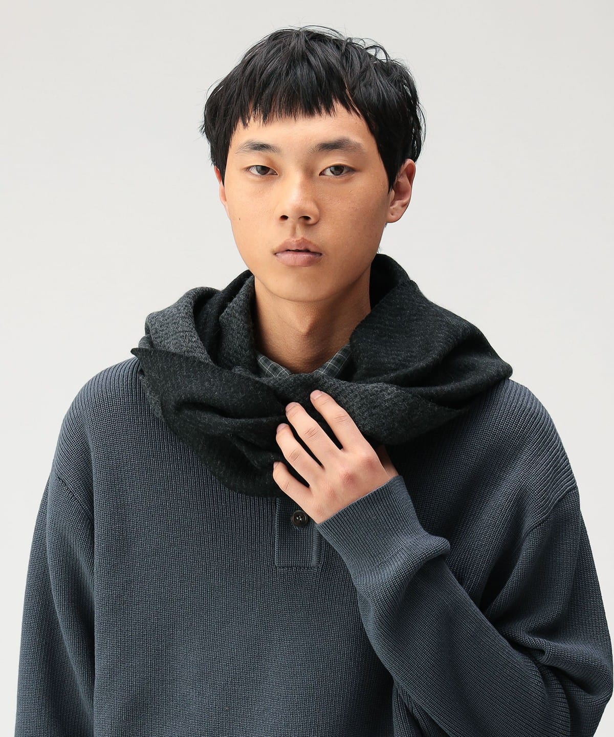 BEAMS（ビームス）カシミヤ 2トーン マフラー（ファッション雑貨