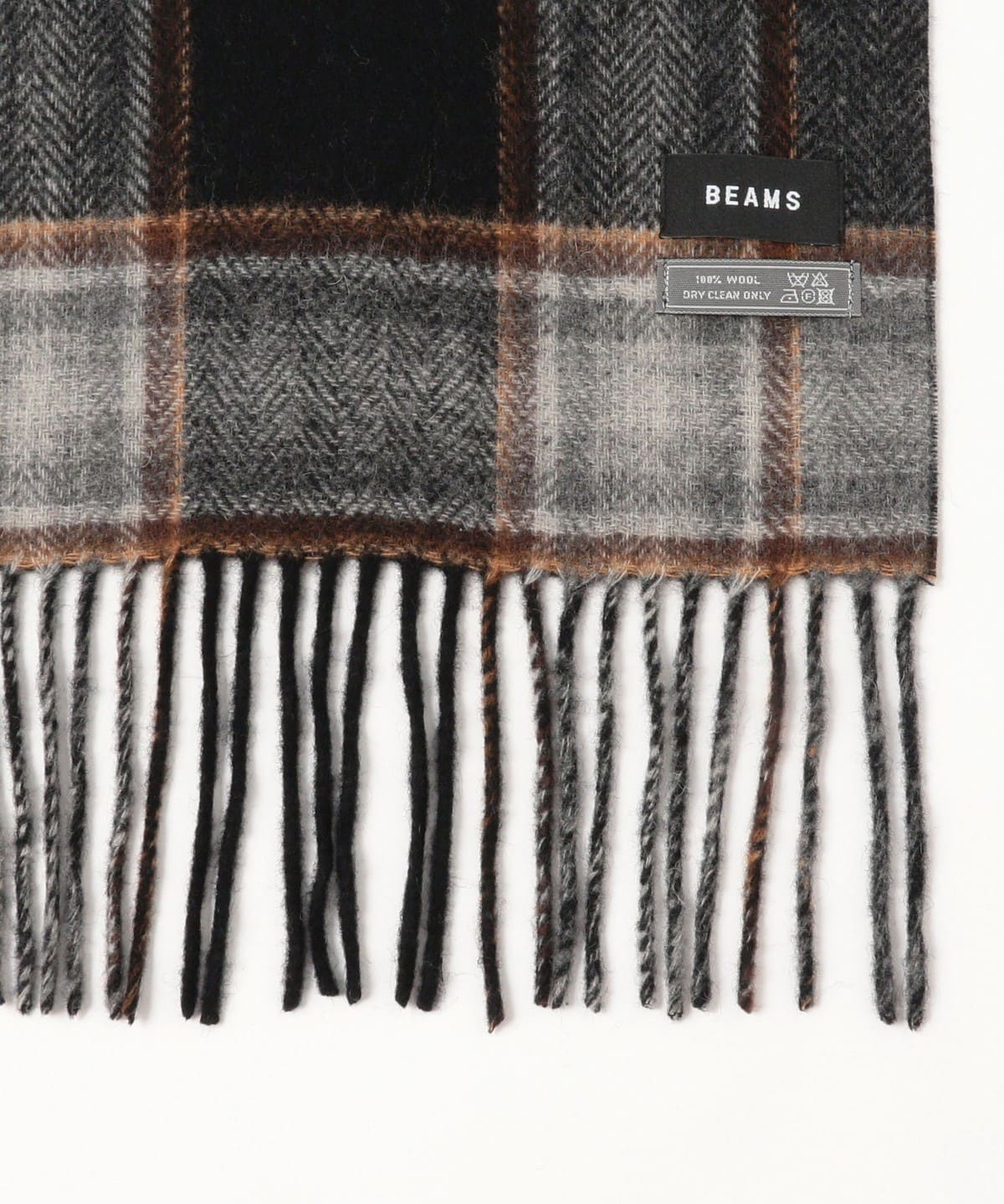 BEAMS マフラー グラデーション BEAMS（ビームス）グラデーション チェック マフラー（ファッション
