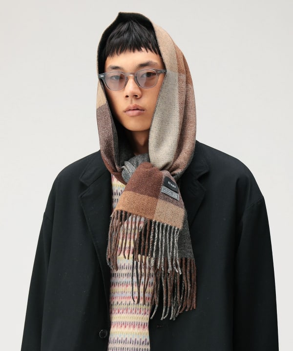 BEAMS（ビームス）パネル チェック リバーシブル マフラー