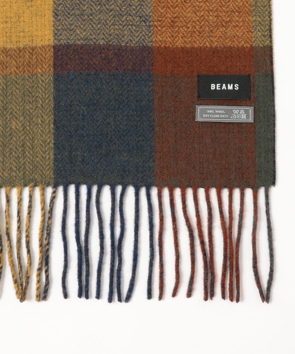 BEAMS（ビームス）ブロックチェック リバーシブル マフラー