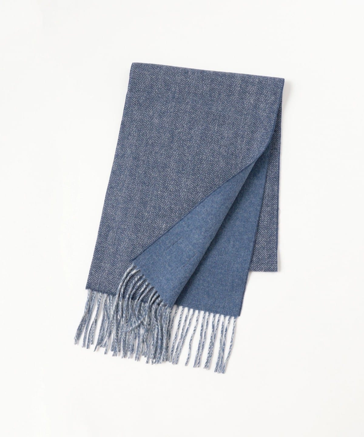 BEAMS（ビームス）ヘリンボーン リバーシブル マフラー（ファッション