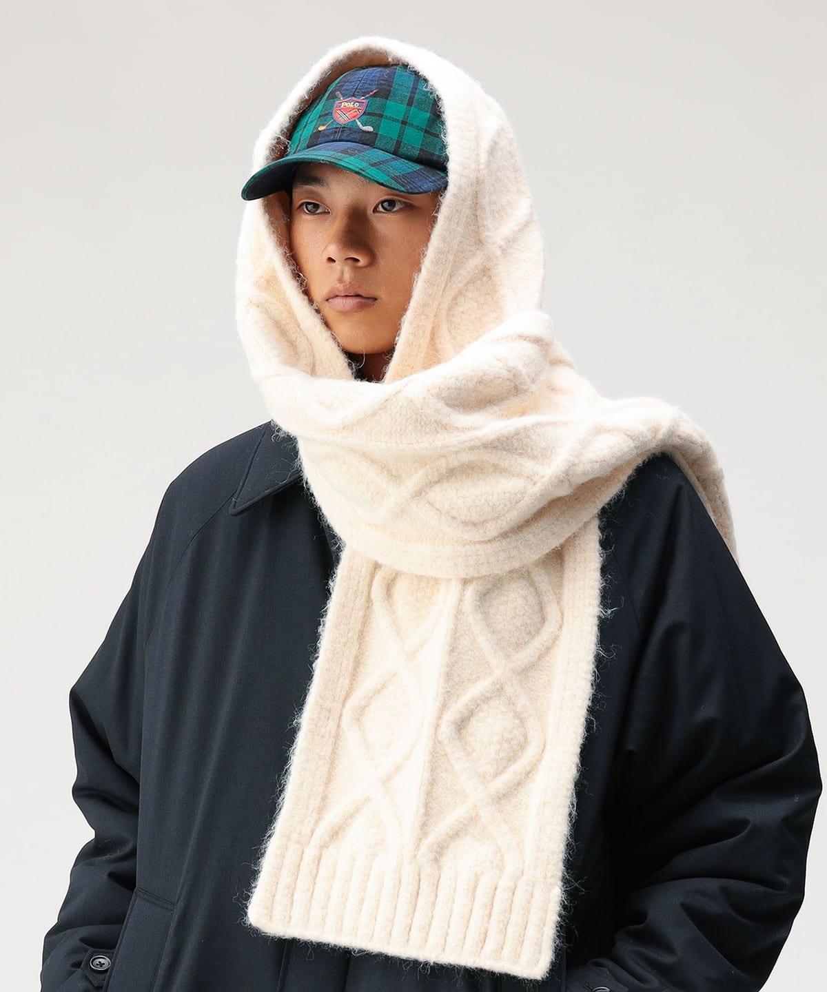 BEAMS（ビームス）ケーブルニット マフラー（ファッション雑貨