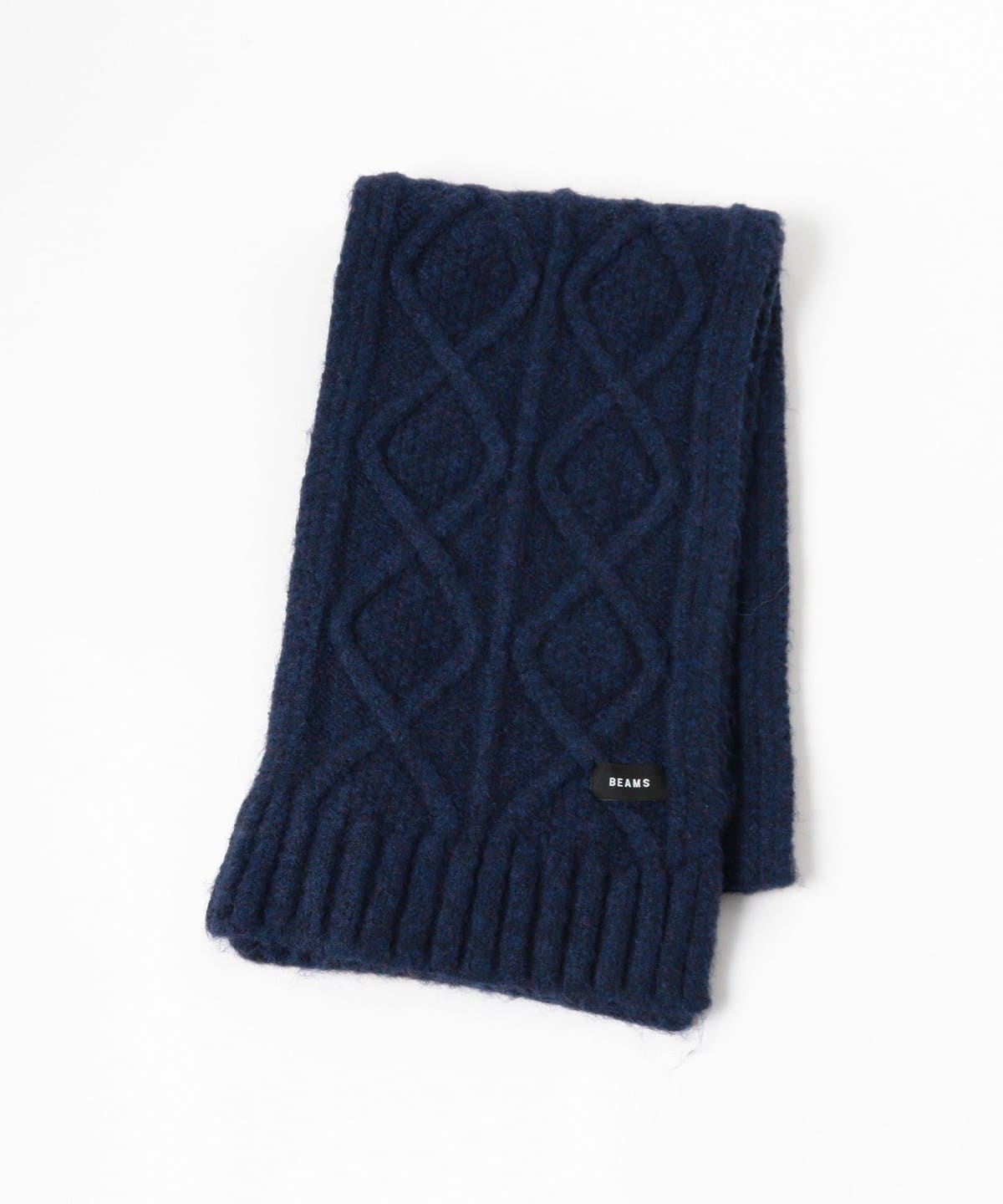 BALENCIAGA ネイビー ケーブルニットマフラー BEAMS（ビームス）ケーブルニット マフラー（ファッション雑貨
