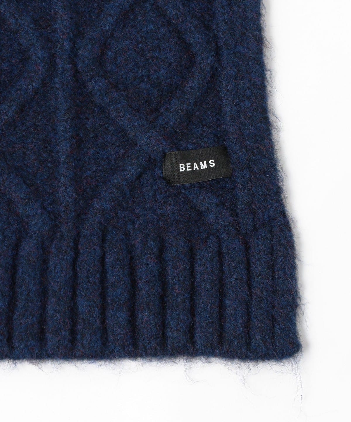 BALENCIAGA ネイビー ケーブルニットマフラー BEAMS（ビームス）ケーブルニット マフラー（ファッション雑貨