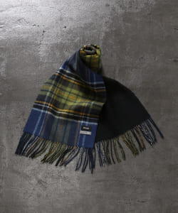 ▲BEAMS / タータン チェック リバーシブル マフラー