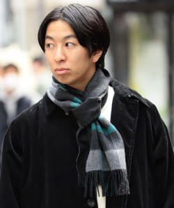 beee/ Check Reversible Cashmere Muffler
