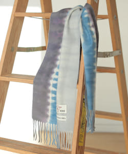 ▲beee × BEAMS / 別注 Tie Dye Cashmere Muffler