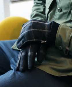 ▲BEAMS /  Windowpane Check Glove（タッチパネル対応）