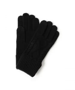 ケーブルニット グローブ（タッチパネル対応）