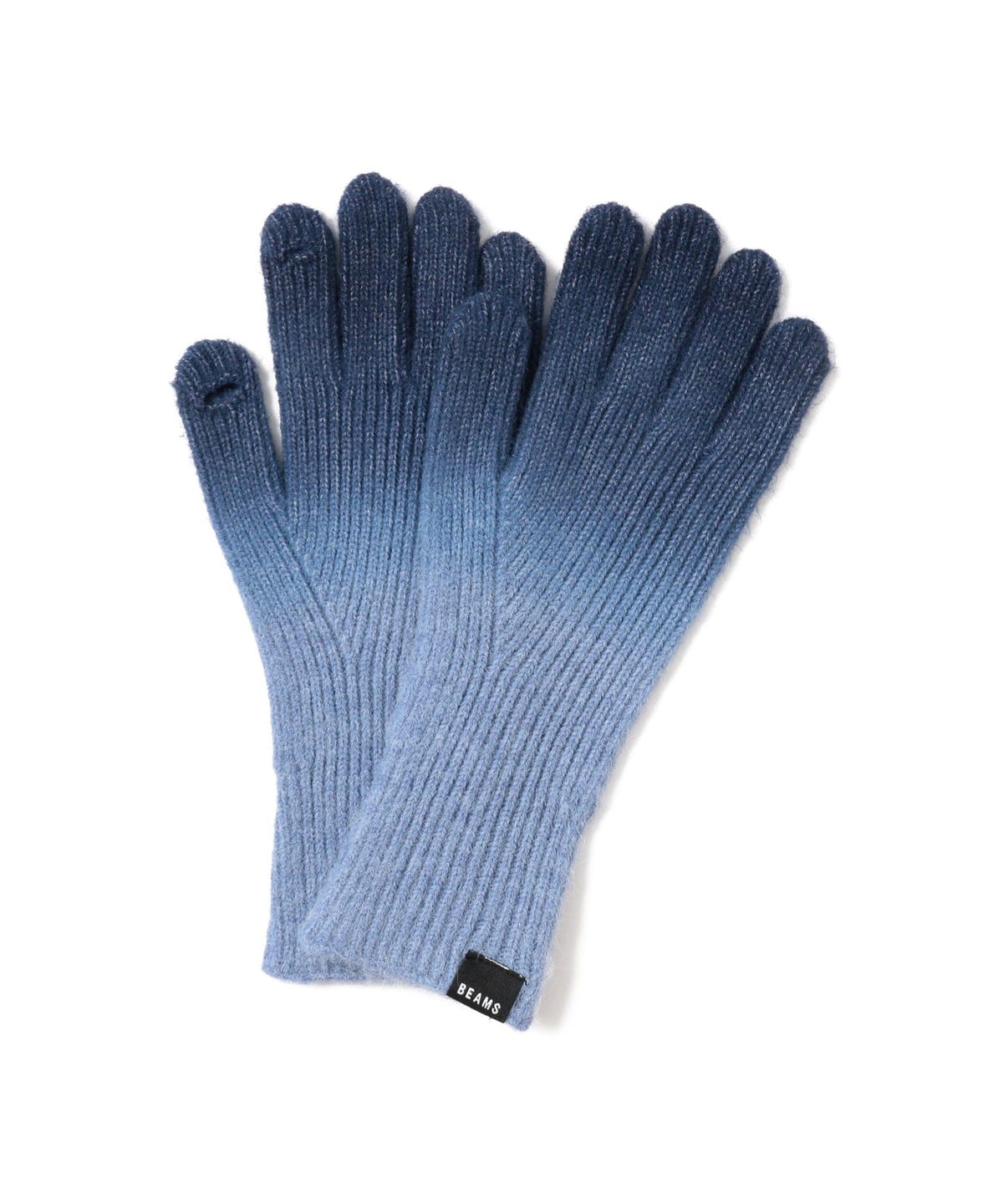 美品☆メンズ☆手袋☆ネイビー☆ブルー☆グラデーション☆シープスキン☆ BEAMS（ビームス）グラデーション グローブ（ファッション雑貨 手袋