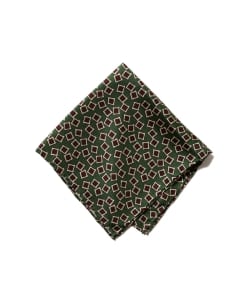 ▲BEAMS PLUS / スクウェア 小紋柄 シルク チーフ