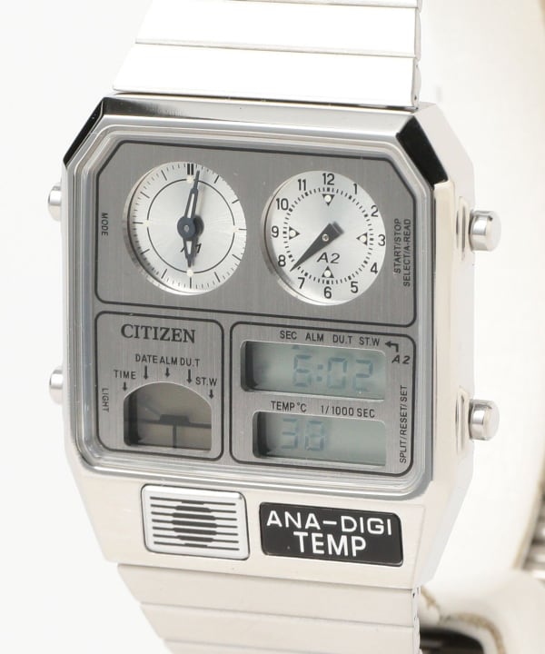 【美品】CITIZEN ANA-DIGI TEMP 腕時計　シルバー シチズン アナデジテンプ CITIZEN ANA-DIGI TEMP 復刻モデル