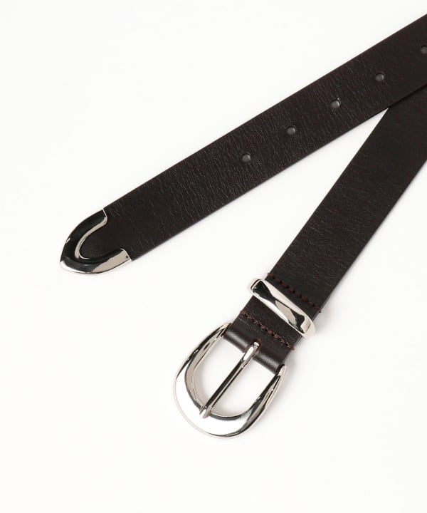 BEAMS WILLIAMウィリアム ウエスタンベルト　レザー ブラック 34 WILLIAM x BEAMS F ウィリアム ビームスエフ 別注 Slim Western