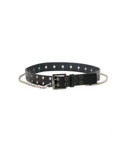 DAIRIKU / Studs Leather Belt with Wallet Chain