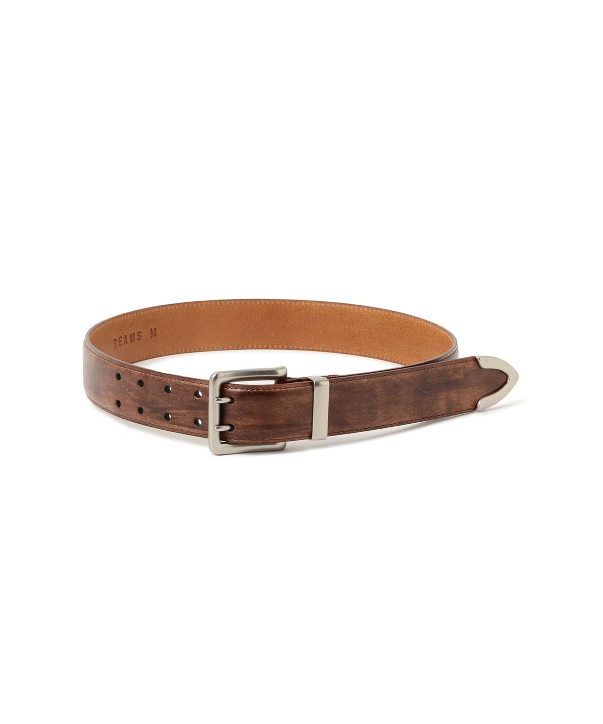 Wフック レザーベルト ファッション雑貨 MEN BROWN M Wフック レザーベルト ファッション雑貨 MEN BROWN M
