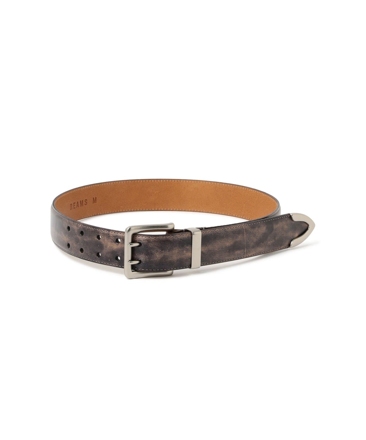 Wフック レザーベルト ファッション雑貨 MEN D. BROWN M Wフック レザーベルト ファッション雑貨 MEN D. BROWN M