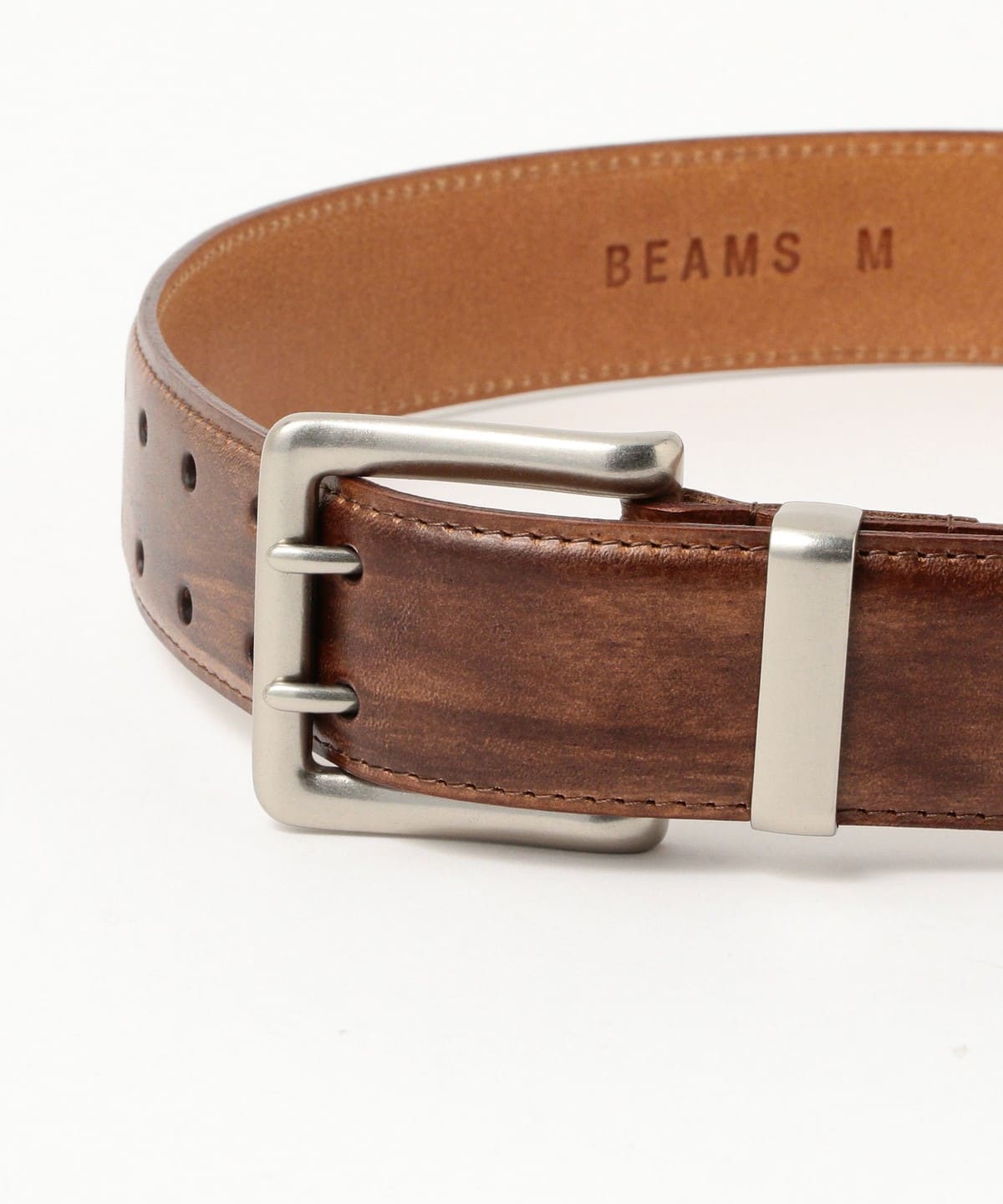 BEAMS（ビームス）Wフック レザーベルト（ファッション雑貨 ベルト